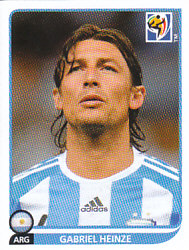 Gabriel Heinze Argentina samolepka Panini World Cup 2010 #110
